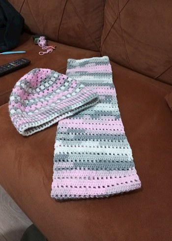 Örgü Bere ve Atkı Seti - Görsel 4