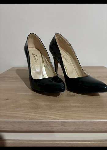 Stiletto Topuklu Kadın Ayakkabı koyu yesil - Görsel 2