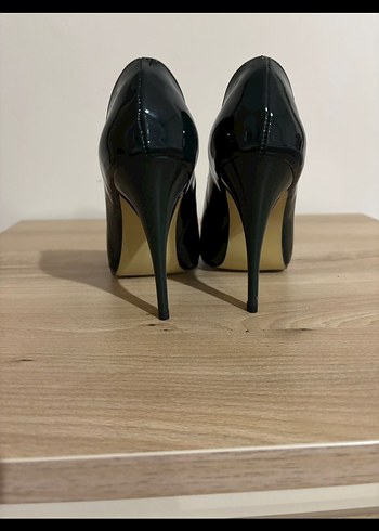 Stiletto Topuklu Kadın Ayakkabı koyu yesil - Görsel 3