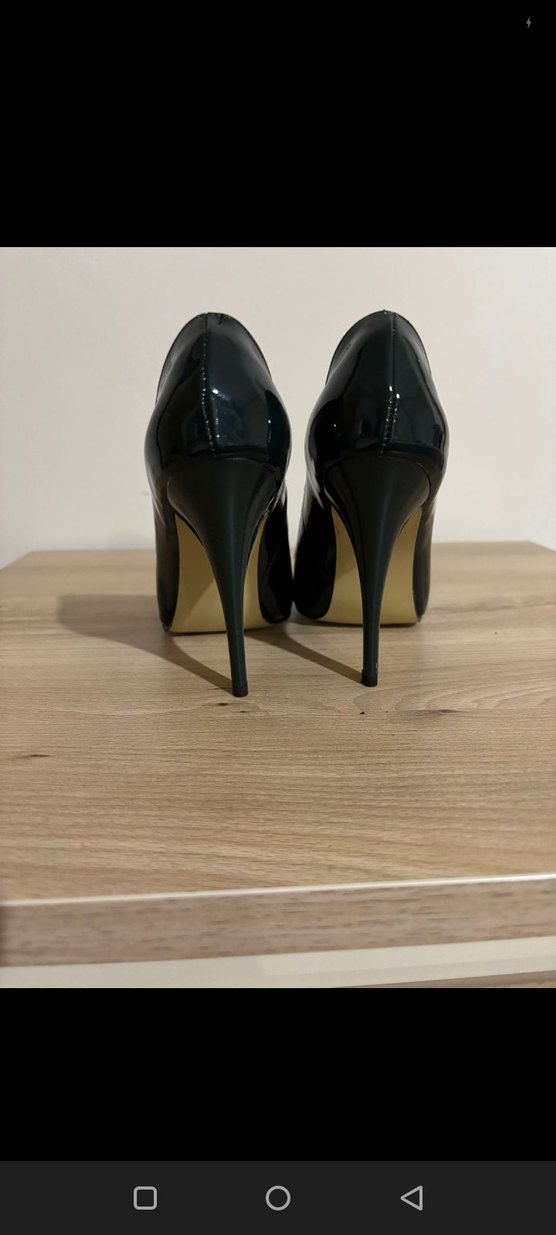 Stiletto Topuklu Kadın Ayakkabı koyu yesil - Görsel 3