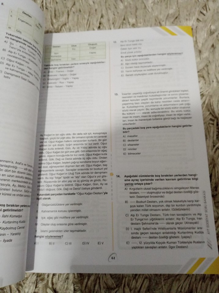 AYT Edebiyat Soru Bankası 2. Oturum - Görsel 2