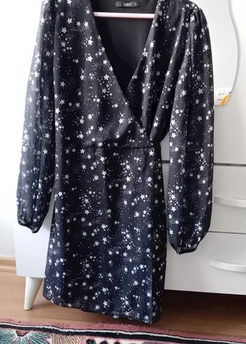 yıldızlı siyah elbise - Görsel 7