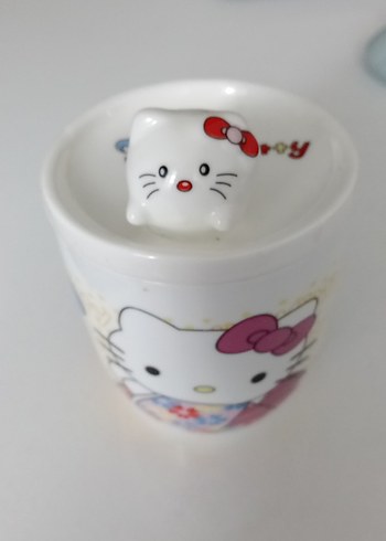 Hello Kitty Kapaklı Seramik Kupa - Görsel 5