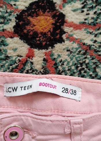 28 Beden pembe Renk Pembe Midi Kumaş Kadın Pantolon