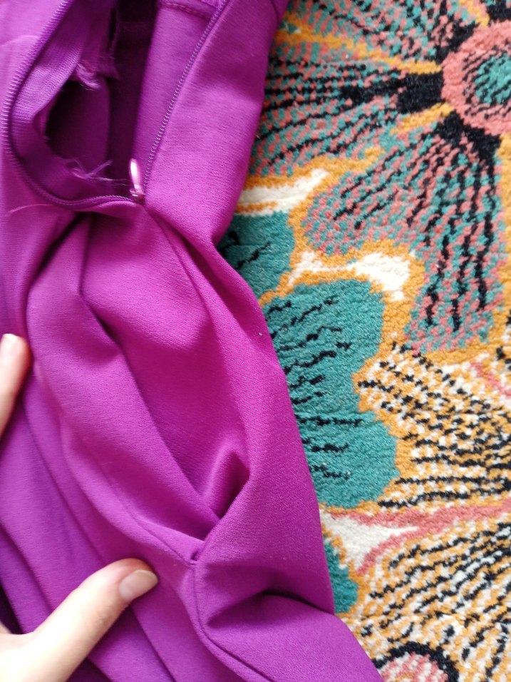 Mor Midi Kadın Abiye Elbise - Görsel 3