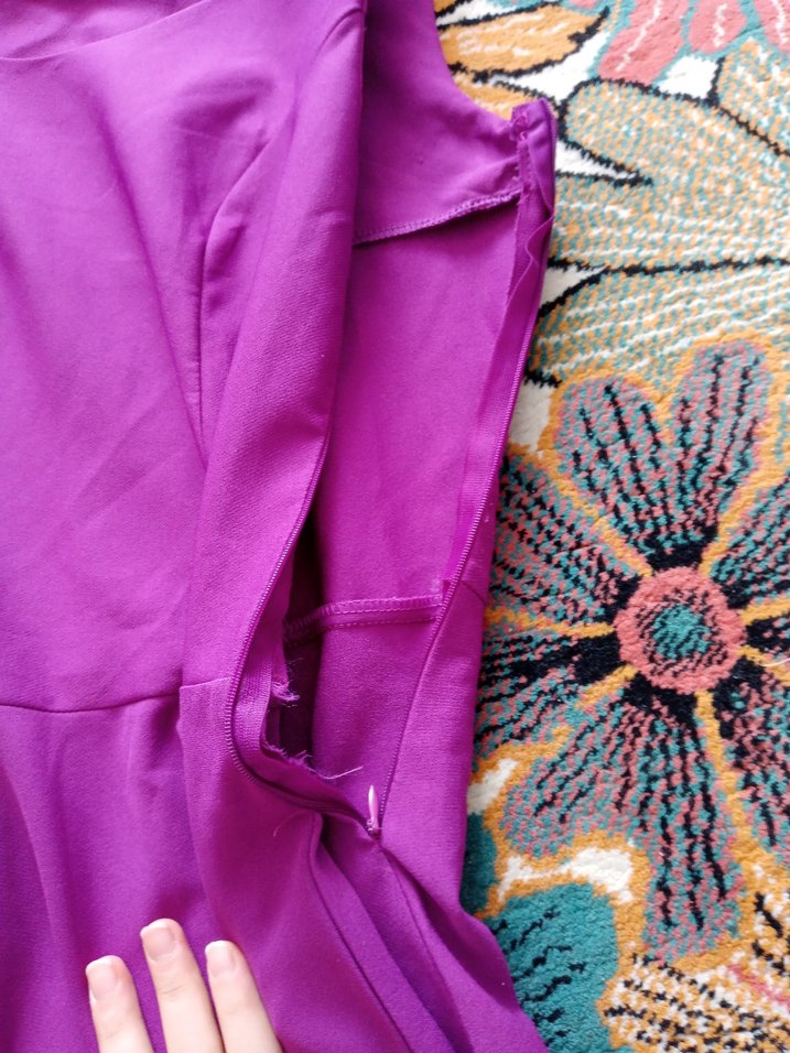 Mor Midi Kadın Abiye Elbise - Görsel 2