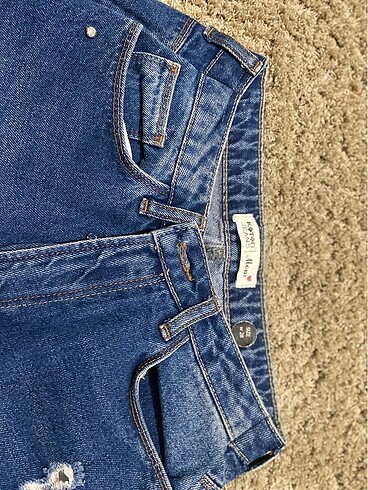 28 Beden mavi Renk Mom jean