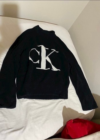 Calvin Klein Orijinal Siyah Kadın Triko Boğazlı Kazak