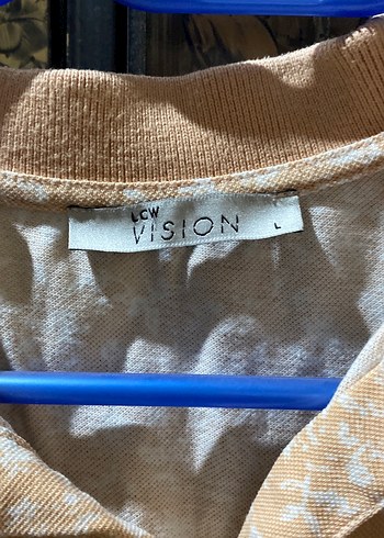 Bej Desenli Düğmeli Erkek Polo Tişört - Görsel 2