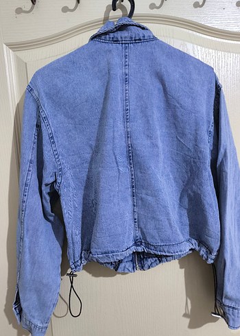 Mavi Düğmeli Midi Denim Ceket - Görsel 3