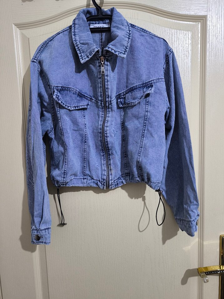 Mavi Düğmeli Midi Denim Ceket - Görsel 2