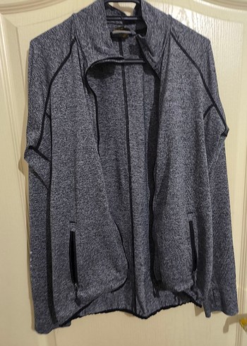 Gri Fermuarlı Spor  orijinal Kadın Ceket - Görsel 2