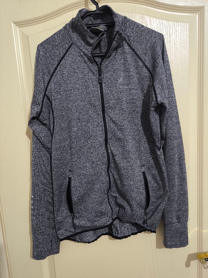 Gri Fermuarlı Spor  orijinal Kadın Ceket - Görsel 3