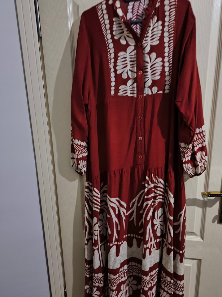 Kiremit uzun elbise - Görsel 2