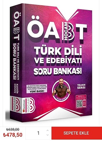 Yeni edebiyat ve tüm dersler soru kitabı