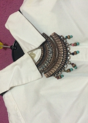 Vintage çok tarz kolye hem sade hem gömlekle kullanılabilir 