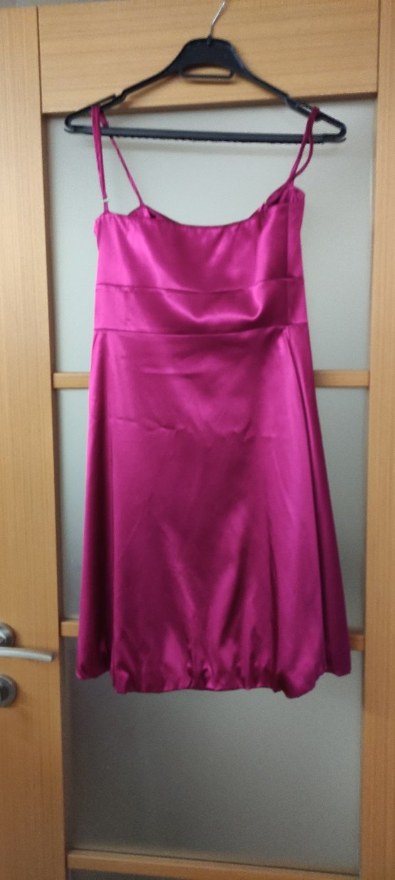 Mor Drapeli Midi Abiye Elbise - Görsel 2