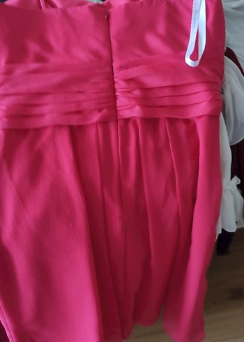 Mavi Pilili Uzun  Abiye Elbise - Görsel 2