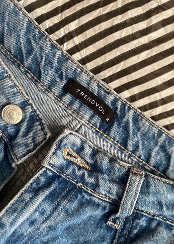 Trendyol & Milla Mavi Kadın Bol paça Denim Pantolon