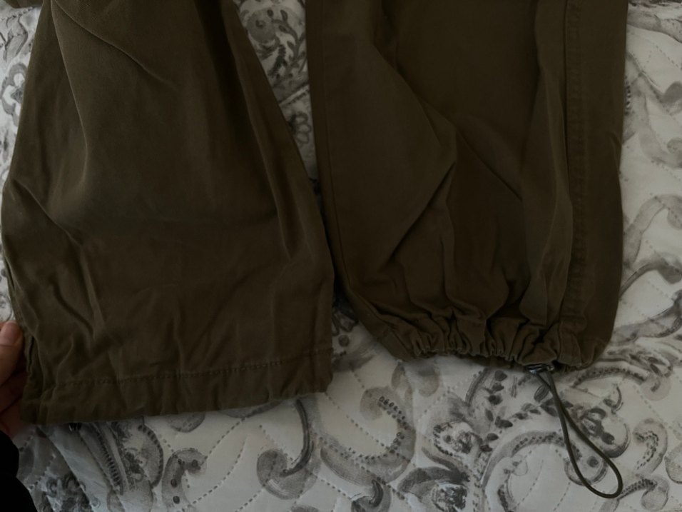 Bershka haki paraşüt pantolon - Görsel 5