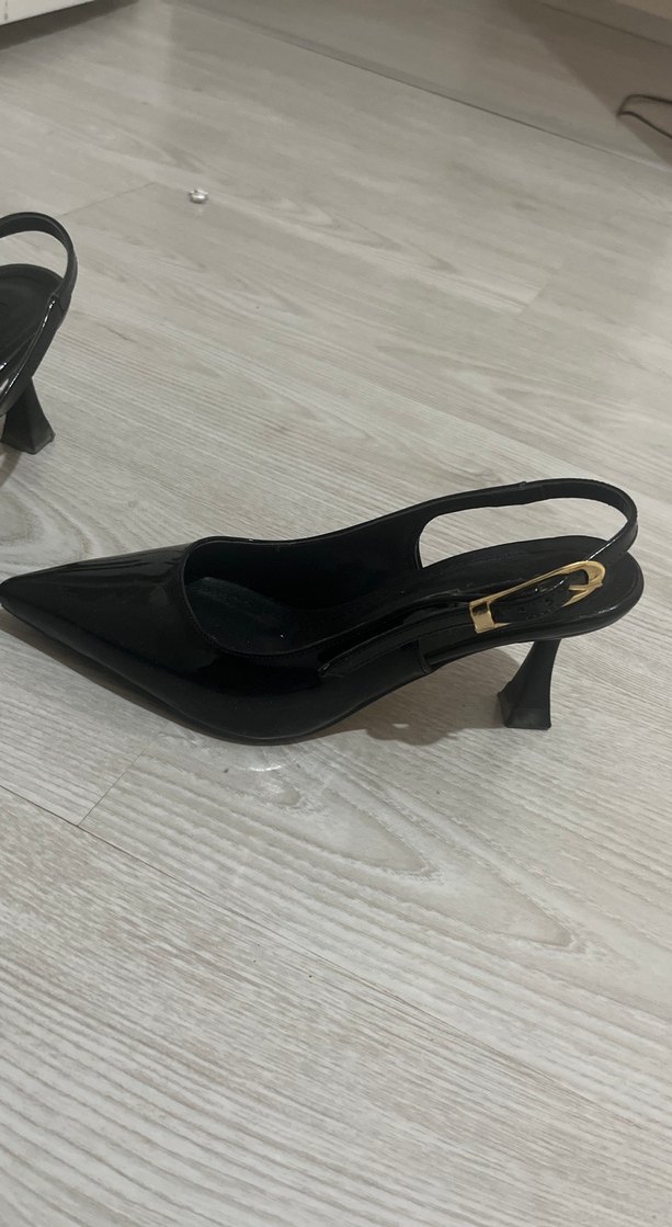 Siyah Klasik Stiletto Topuklu Kadın Ayakkabı - Görsel 2