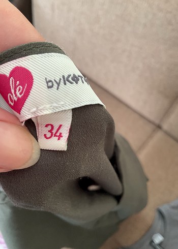 Koton Düğmeli, Keten Kumaş Bluz
