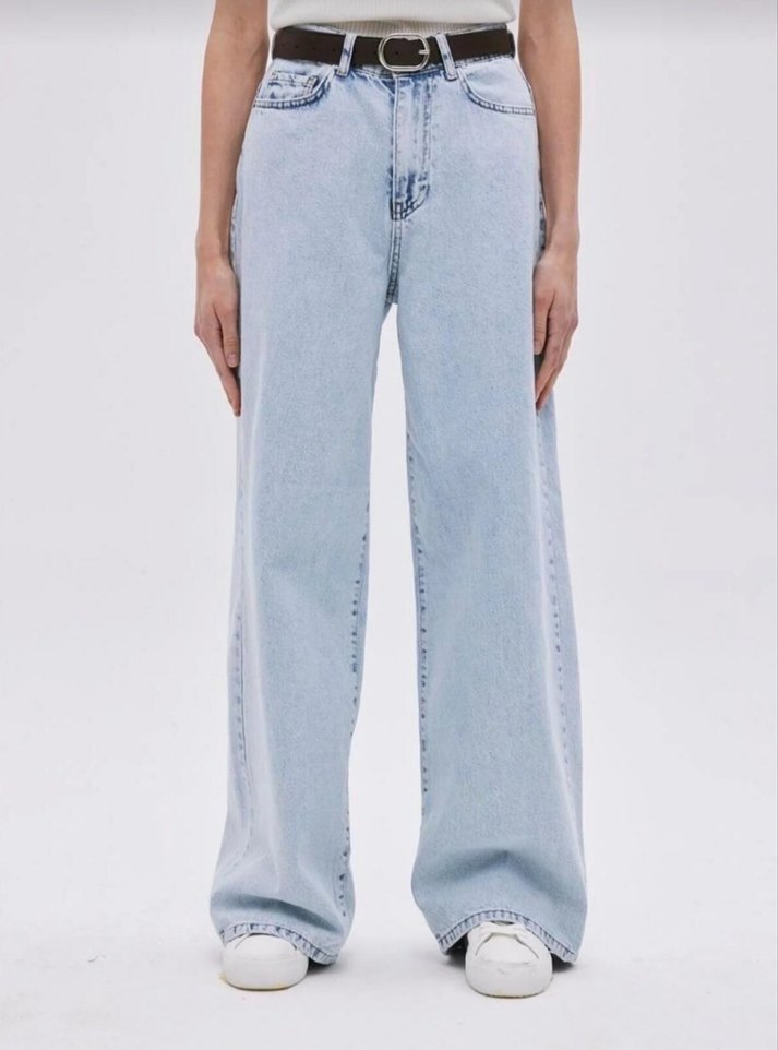 Yüksek Bel Wide Leg Jeans - Görsel 2