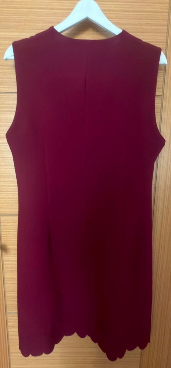 Bordo Düğmeli Uzun Kollu Kadın Takım - Görsel 2