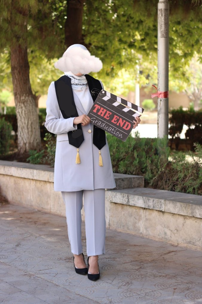 blazer ceketli tesettür takım . ikili takım - Görsel 2