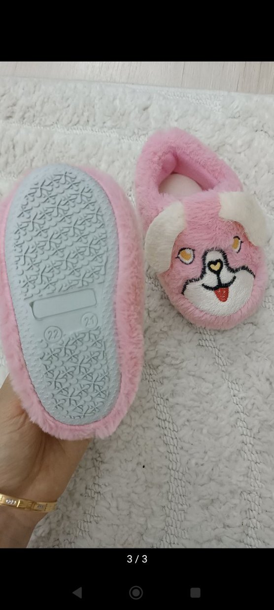 Pembe Kız Çocuk Sıcak Terlik panduf ev terliği - Görsel 3