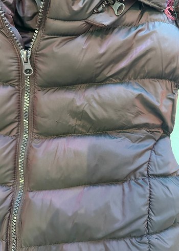 Bordo Kürklü Midi Yelek uzun - Görsel 5