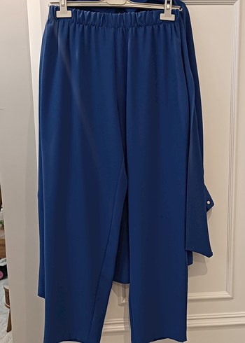 mavi Kadın ikili tesettür abiye Takım - Görsel 3