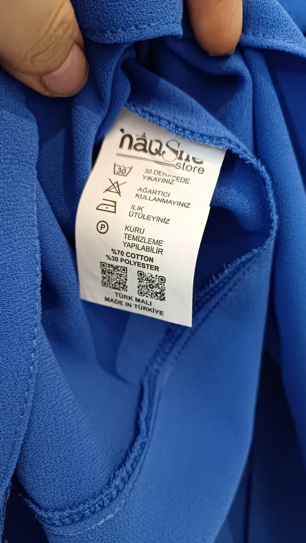 mavi Kadın ikili tesettür abiye Takım - Görsel 5