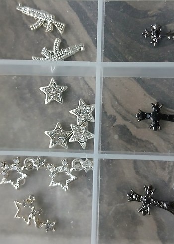 Tırnak Chram ları HAÇ YILAN 
KALAŞNİKOF YILDIZ DUDAK KURUKAFA - Görsel 2