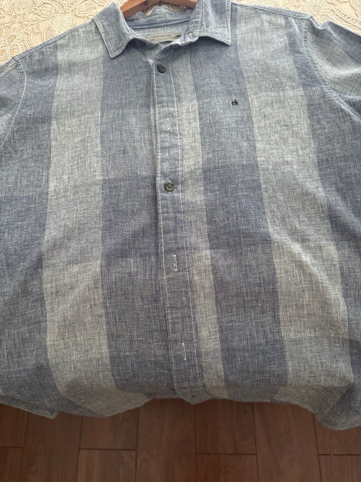 Calvin Klein Gri uzun  Kollu Denim Gömlek - Görsel 4