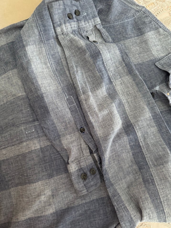 Calvin Klein Gri uzun  Kollu Denim Gömlek - Görsel 3