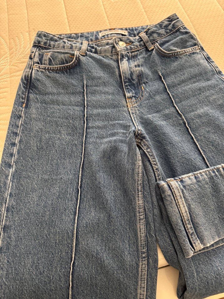 Gri Tonlu Kadın Midi Denim Pantolon - Görsel 2