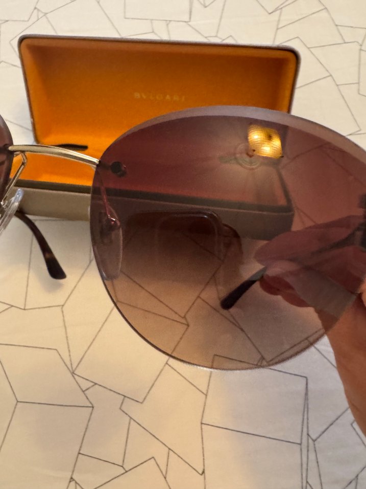 Kahverengi Şeffaf Yuvarlak Kadın Güneş Gözlüğü - Görsel 4