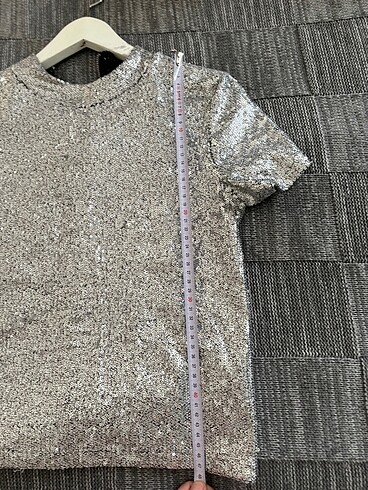 Zara payetli bluz - Görsel 5