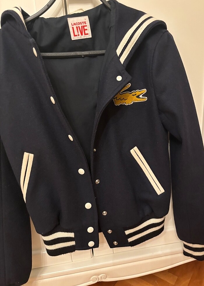 Lacoste kaşe mont - Görsel 2