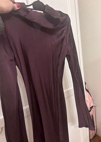 Uzun Mor Gotik Kadın Elbise - Görsel 3