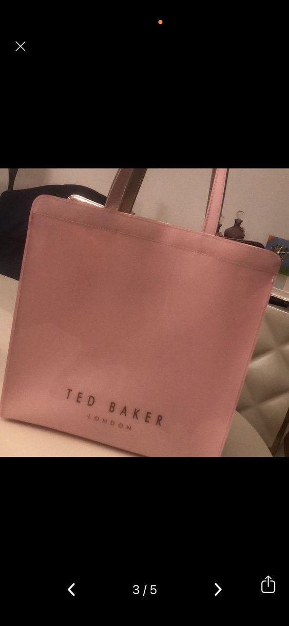 Pembe Deri Kadın Çanta Fiyonk Detaylı - Görsel 2