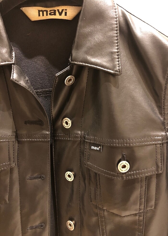 Siyah deri ceket - Görsel 2