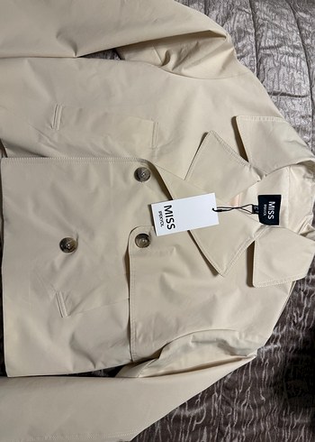 Bej Kadın Midi Trençkot - Görsel 8