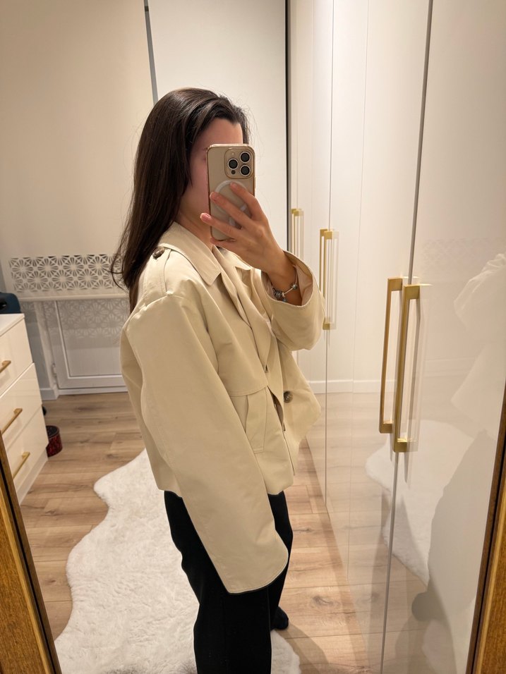 Bej Kadın Midi Trençkot - Görsel 2