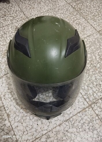 JK20 Çene Açılır Güneş Vizörlü Kask Yeşil  - Görsel 2