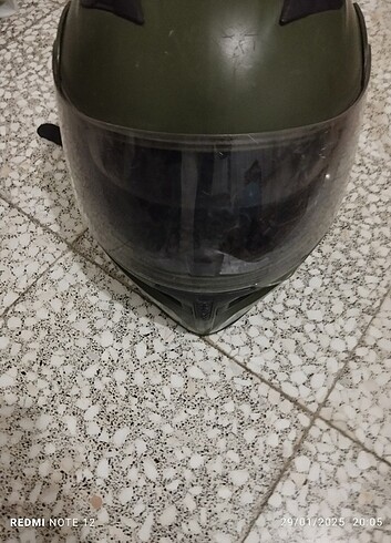 JK20 Çene Açılır Güneş Vizörlü Kask Yeşil  - Görsel 8