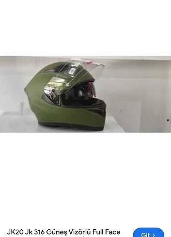 JK20 Çene Açılır Güneş Vizörlü Kask Yeşil  - Görsel 11