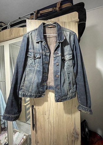 Kadın Mavi Bol Kesim Denim Ceket