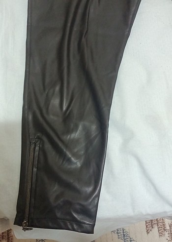 Siyah Deri Pantolon - Görsel 2